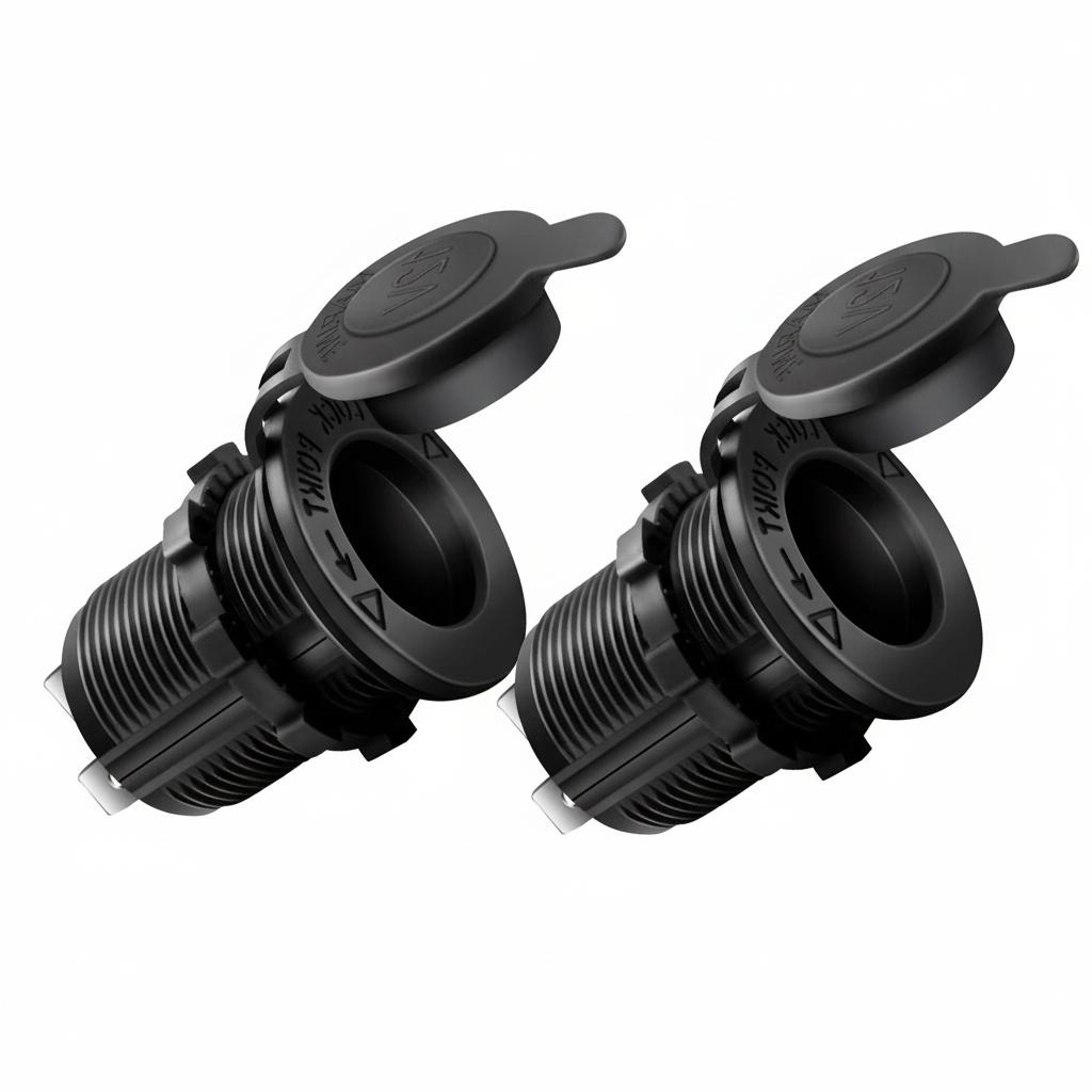 1/2/4PCS Car Cigarette Lighter Socket 12V-24V Waterproof Plug Power Outlet Adapter for Marine Boat Motorcycle Truck with Wire