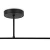 Asturia Black Ceiling Lamp 2-Flat White Lampshade E27