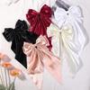 Elegant Big Satin Rhinestone Long Tassel Bowknot Streamer Hair Clip for Women Girls Hairpin Barrette Headwear Hair Accessories