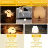 ED Night Light Cute Duck Cartoon Animals Silicone Lamp for Children Kid Touch Sensor Timing USB Rechargeable for Birthday Gifts