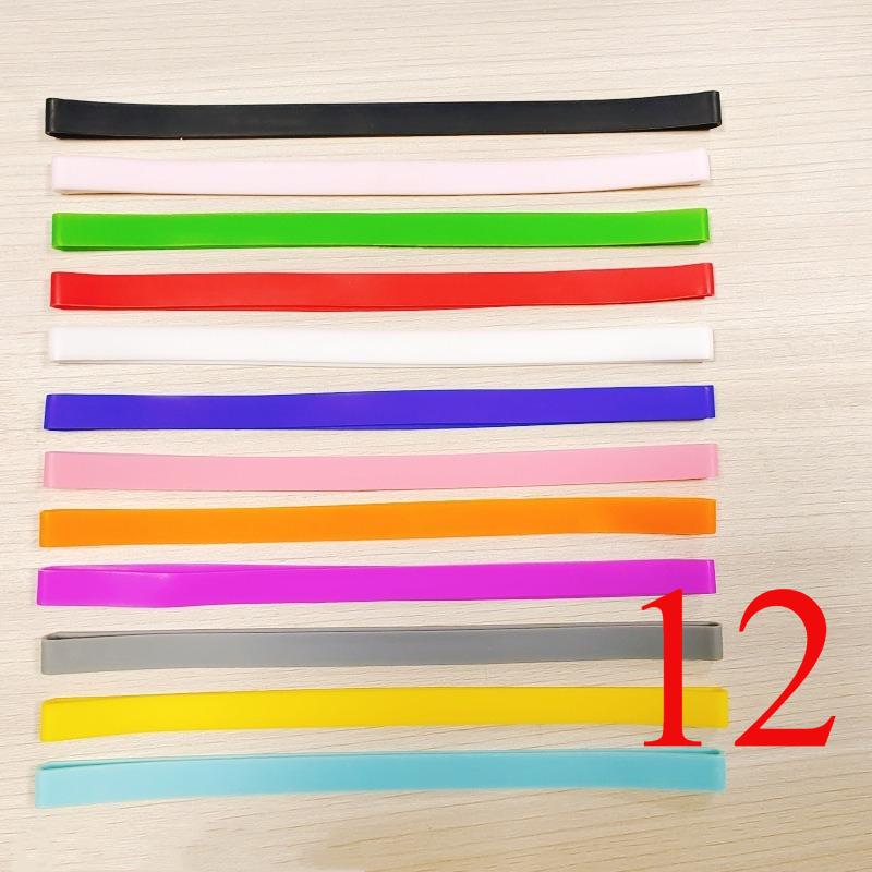 12 Pcs Silicone Beach Towel Clips, Stretchable for Beach Chair Colorful Towel Bands for Pool Swim Vacation Beach Accessories