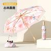 Manual Vinyl Three-fold Sunscreen, UV Protection, Weather and Rain Dual-purpose Folding Double-layer Color Can Straighten Hair