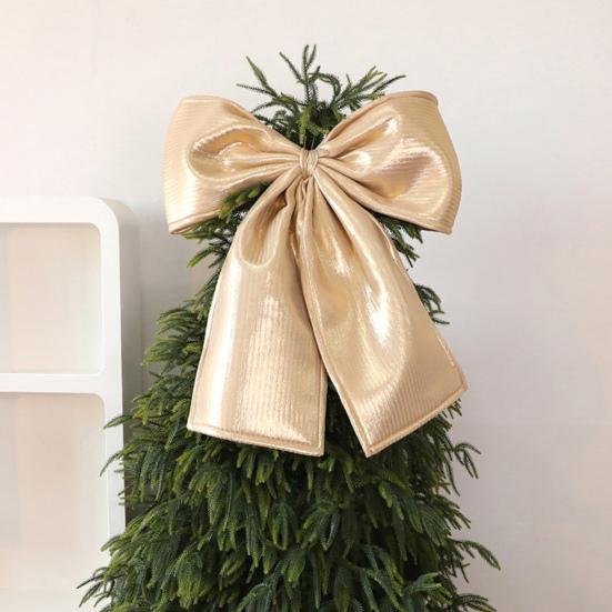 Christmas Bow Decoration Velvet Tree Topper Bow for Christmas Tree Wreath Home Room Wall Backdrop Decor