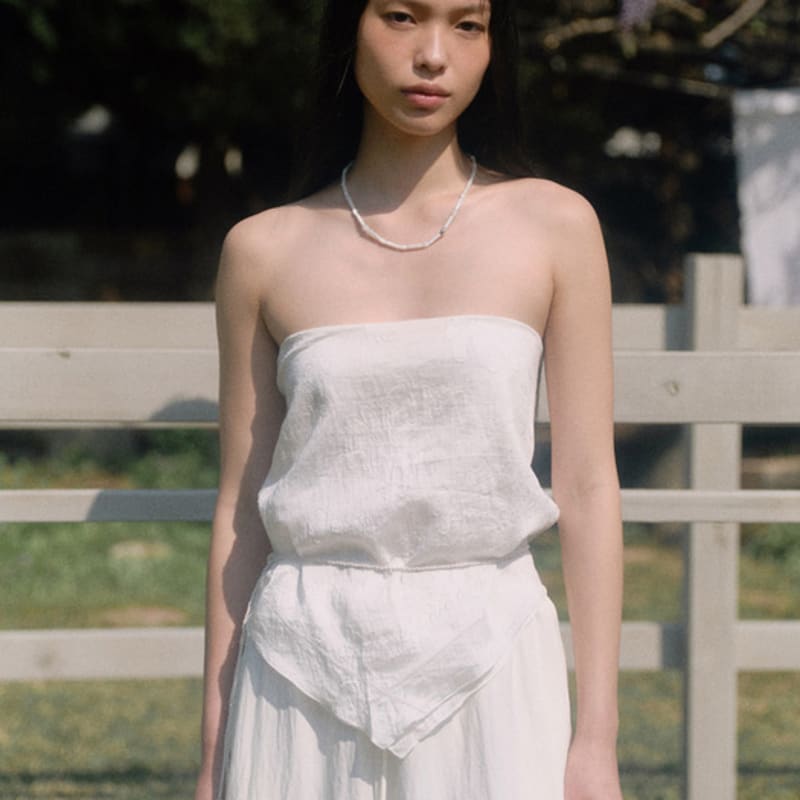 

ОЧЕНЬ СТАРЫЙ Вышитый шарф-топ_слоновая кость ivory