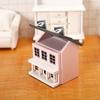 1 Villa Doll House Mini Furniture Set with Cute Pockets, Pink and Blue Walls, Gray Roof, Perfect Doll House Accessories