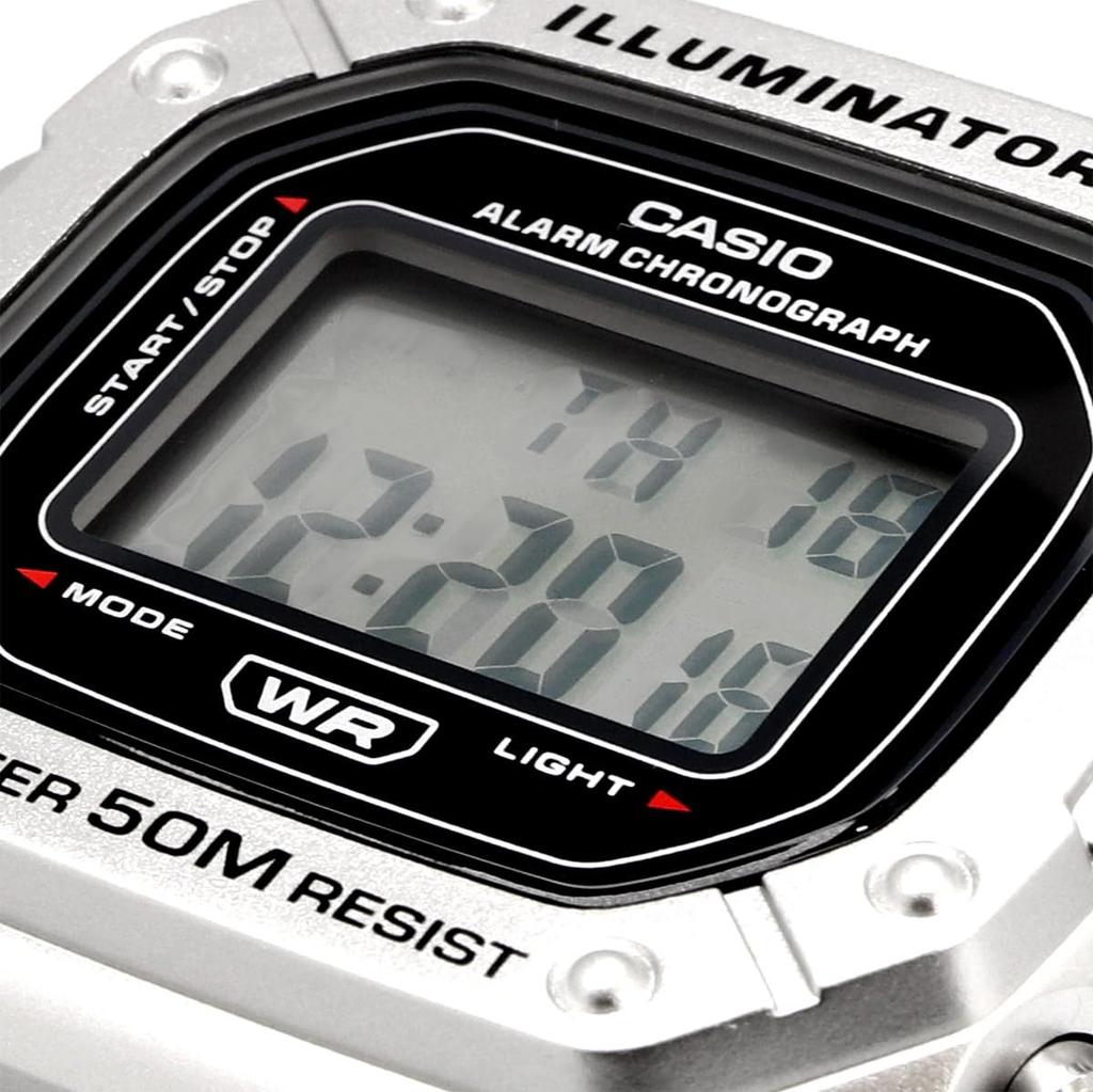 CASIO Standard Digital Watch Cheap Casio Metal Band Silver Overseas Model [Casio] W-218HD-1AV Men's