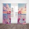 Valentine's Day Rekindles the Warmth of Love -2 Pieces - Printed Curtains, 100% Polyester, Perfect for Home Decor
