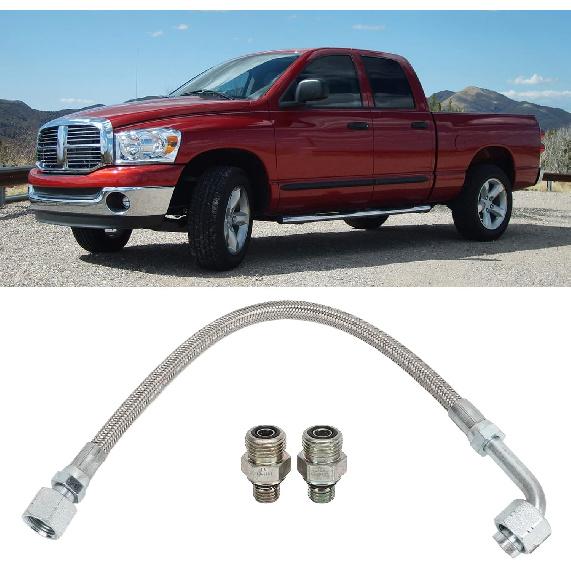 Turbo-Ölzufuhrleitung Schlauch, Turbo-Ölzufuhrleitung Schlauch 3927911 Metalllegierung Turbinen-Zuleitung mit Anschlussstück Ersatz für 5,9L 24V 1998 2002