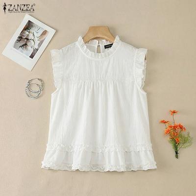 Women Summer Casual Round Neck Sleeveless Tank Tops
