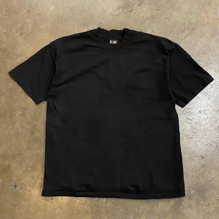 Loose Fit Unisexs Short Sleeve Tshirt Pure Cotton Double Weave Basic Heavyweight Color Breathable Comfortable Round Neck