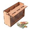 Money Saver for Cash Removable Wooden Coin Bank with Compartments Money Storage Organizer for Home Decoration Coin Banks
