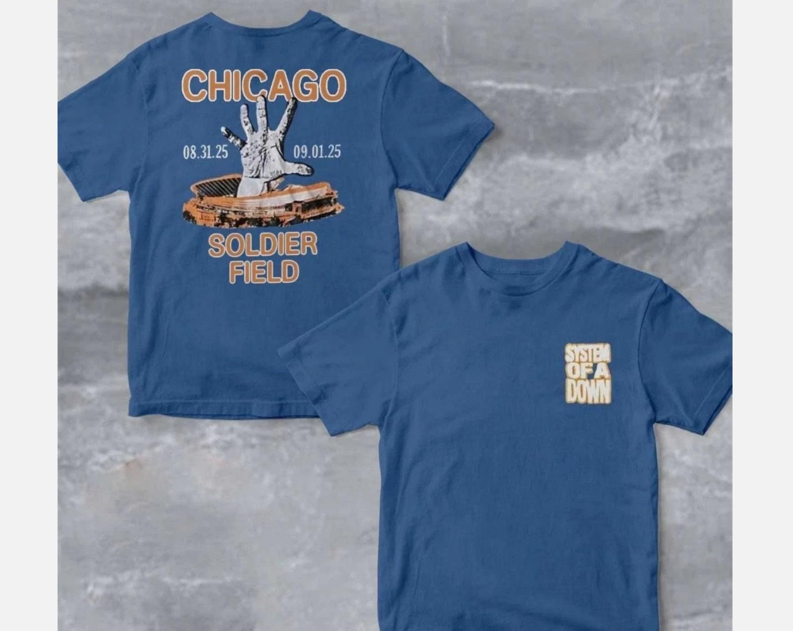 System Of A Down Soldier Field Chicago On August 31 And September 1 2026 T-Shirt S