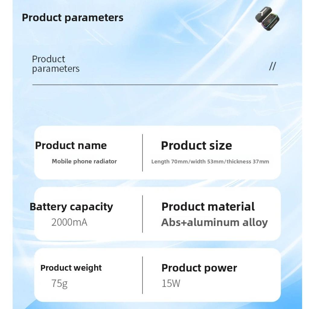Mini Magnetic Semiconductor Cooler, Detachable Magnetic Cooling Fan for Tablet & Phone, Advanced Overclocking Cooling Case