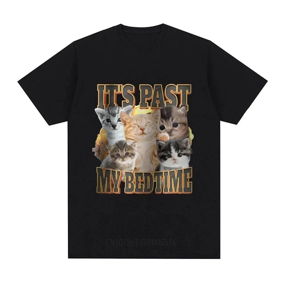Funny Meme Top Sorry Im Just A Girl Funny Cat Fans Pattern TShirt Summer Y2k Fashion Tops Casual Loose Print Streetwear Unisex
