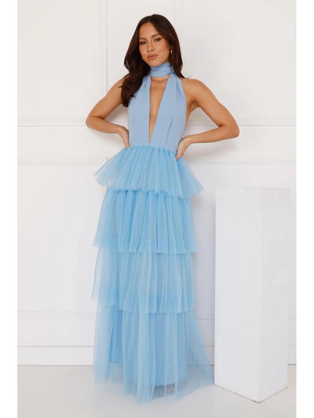 European & American Halter Backless Mesh Skirt Dress - Women s Fashion 2026. Large