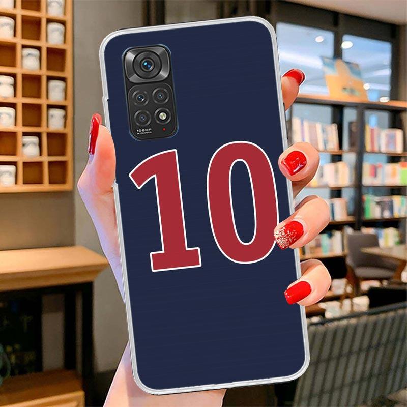 FootBall SuperStar Number C 7 10 Cover Phone Case For Xiaomi Redmi Note 15 14 13 12 11 10 Pro Plus 14S 12S 11S 11T 11E 10S Soft