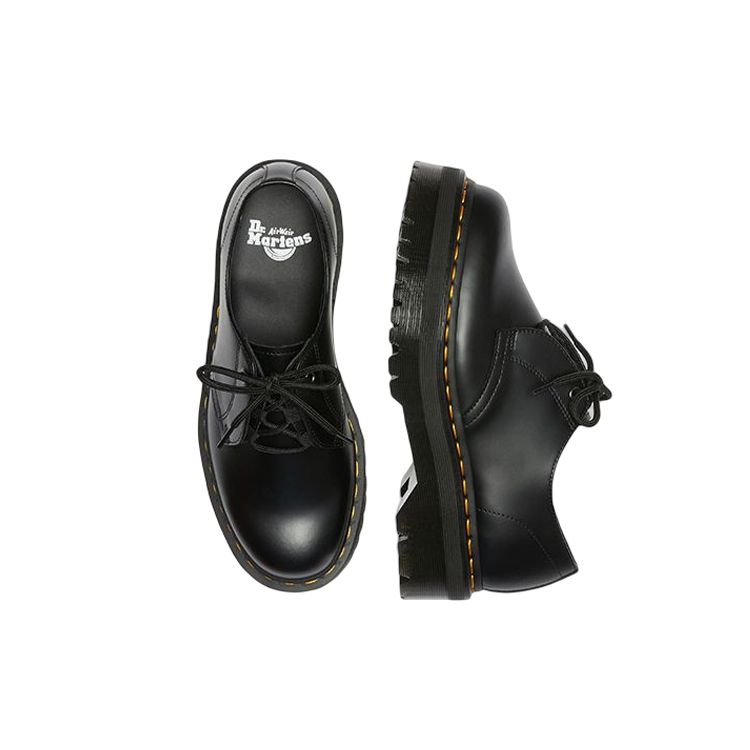 Dr.. Martens Piele Modă Simplă Pantofi cu Talpă Groasă cu Top Scund Pantofi Unisex Negru 27313001