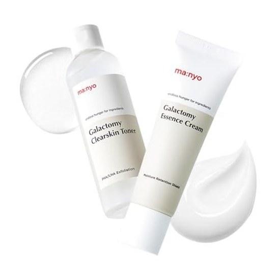 MANYO Galactomy Skin Care Set (Clear Toner 210ml Essence Cream 50ml) MoisturizingWhiteningPoreElasticity