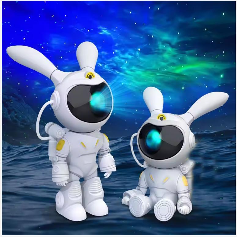 Weltraum Kaninchen Astronaut Projektionslichter Voller Sterne Dekoriertes Nachtlicht Kinder Feiertagsgeschenke