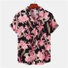 3D Printed Flower Leaf Hawaiian Shirts For Men Plants Patterns Blouse Summer Short Sleeves Tops Loose Aloha Shirts Streetwear