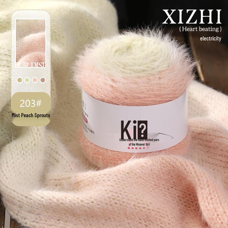Two-Color Honeycomb Gradient Wool Yarn for DIY Scarves and Hats