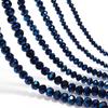 3 4 6 8 10mm Sapphire Faceted Crystal Beads Glass Spacer Beads For Jewelry Making DIY Handmade Bracelets Necklace Accessories