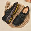 High Quality Genuine Leather Casual Shoes Outdoor Work Safety Shoes Solid Dress Shoes for Men Oxfords Leather Mens Casual Shoes