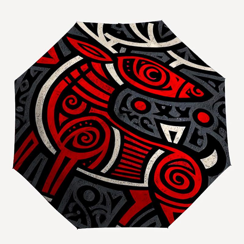 

1pc Abstract Artwork Automatic Open/close Umbrella, 8-Rib sturdy structure, Portable Travel Umbrella, Parties, Everyday Useb009