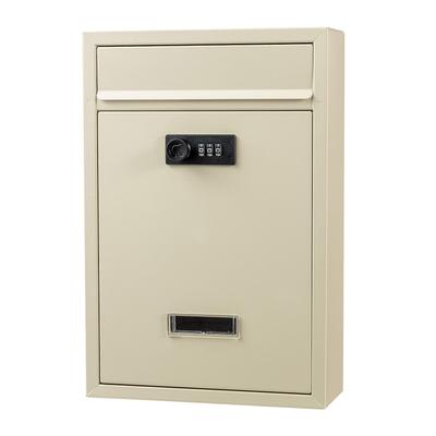 Caixa de Correio Hachibanya Dial Mini Vertical Bege Escandinavo de Parede, Caixa de Correio, Fina, Estilo,