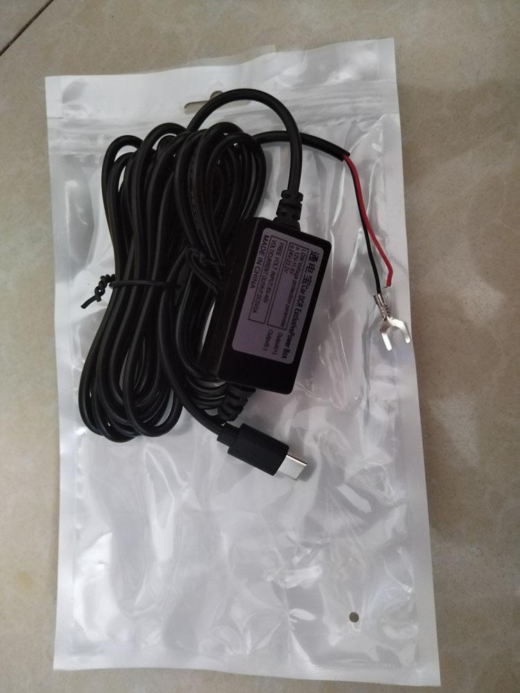 Car DC Converter 12V 24V To 5V 1.5A Type-C Micro USB Cable with Low Voltage Protection for Tachograph Navigation