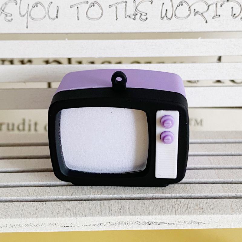 LED Luminous TV Keychain Toy with Screen Change Feature