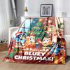 1Pc Bluey'S Festive Friends Blanket Soft And Comfortable Casual Warm Camping Travel Christmas Halloween Gift M92138
