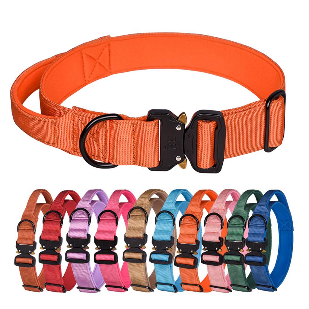 Adjustable Dog Collar with Sturdy Nylon Handle Heavy Duty for Dog Training Keep Your Pet Safe Breathable Material