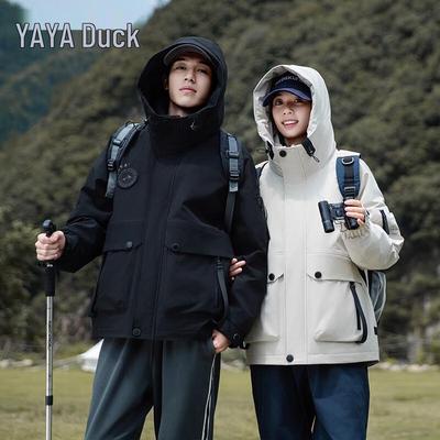 YAYA Unisex Hooded Workwear Down Jacket