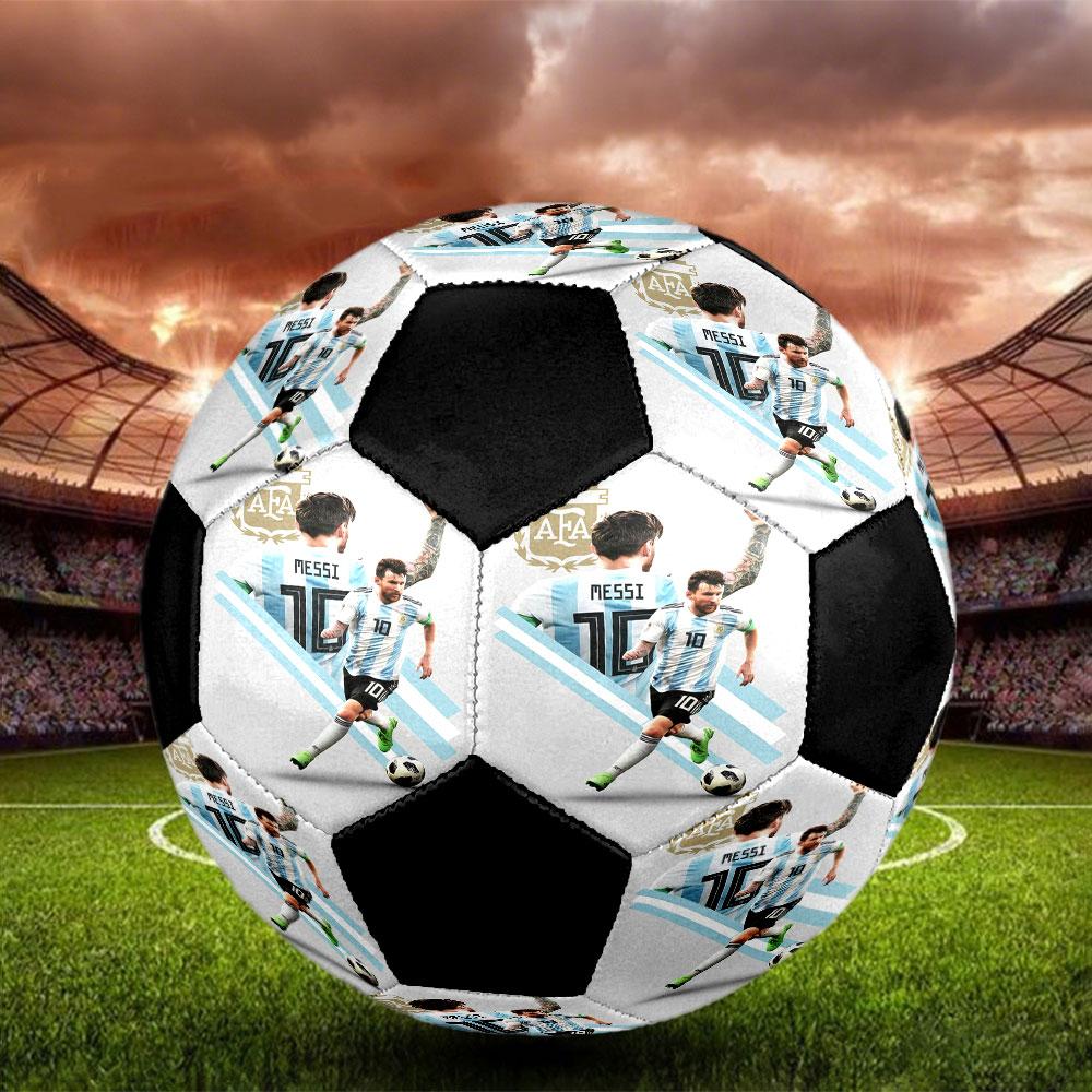 1 ud. Balón de Fútbol Messi Talla 5 Balón de Fútbol Sala Colorido de Moda Juego de Patio Trasero - Ideal Para Regalo de Aficionados al Deporte HE46