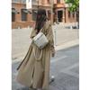 Tall gray trench coat women's new extended version ankle coat jacket temperament coat