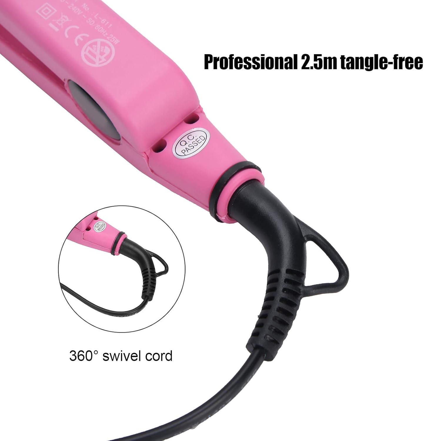 

Brrnoo Hair Extension Fusion Bonding Tool, Ceramic Heater Surface Hair Iron for All Types of Hair Extensions, #2, 2.5m Cord, 25W #2