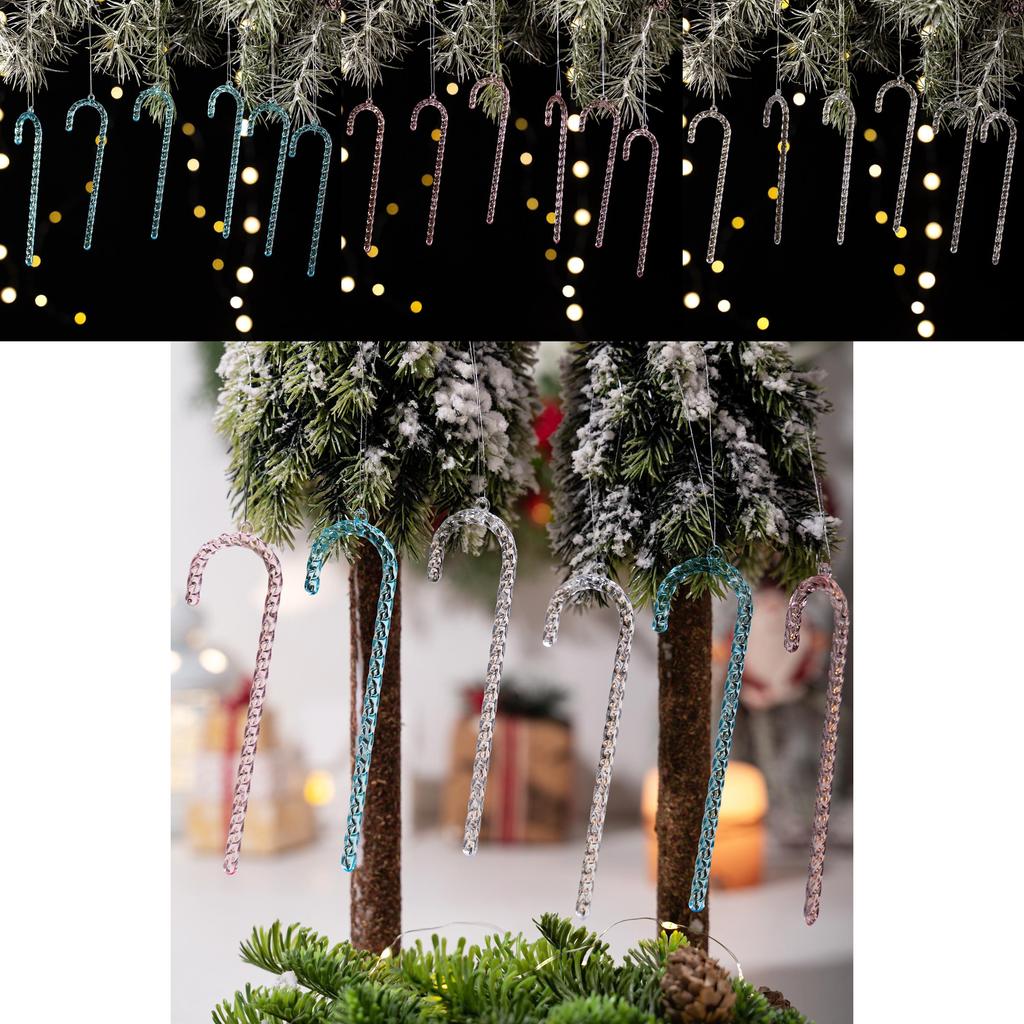 Christmas Acrylic Snowflake Ornaments With Colorful Ice Cones For Holiday Tree Decor