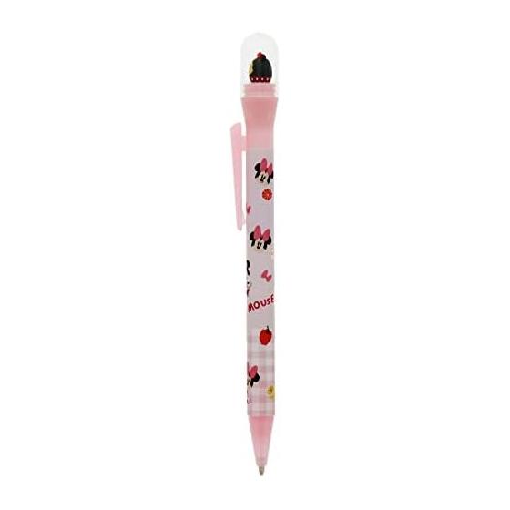 Sun-Star Stationery Disney Mechanical Pencil, "Kurukuru Dome Pen" Minnie Mouse, Mascot Rotates with Each Click, Milky White, Cute Mascot in Dome,