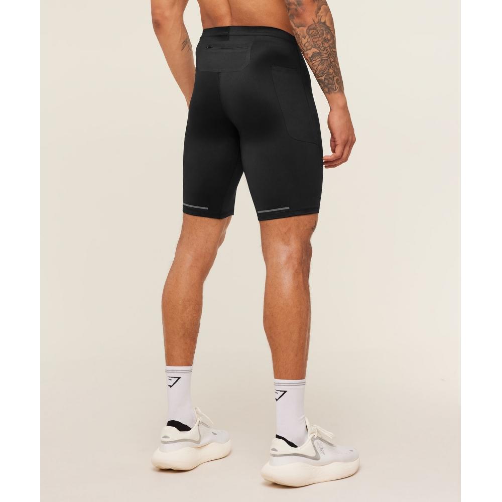 Gymshark Running Elite Race Half Tight Black A2c5t Bb2j