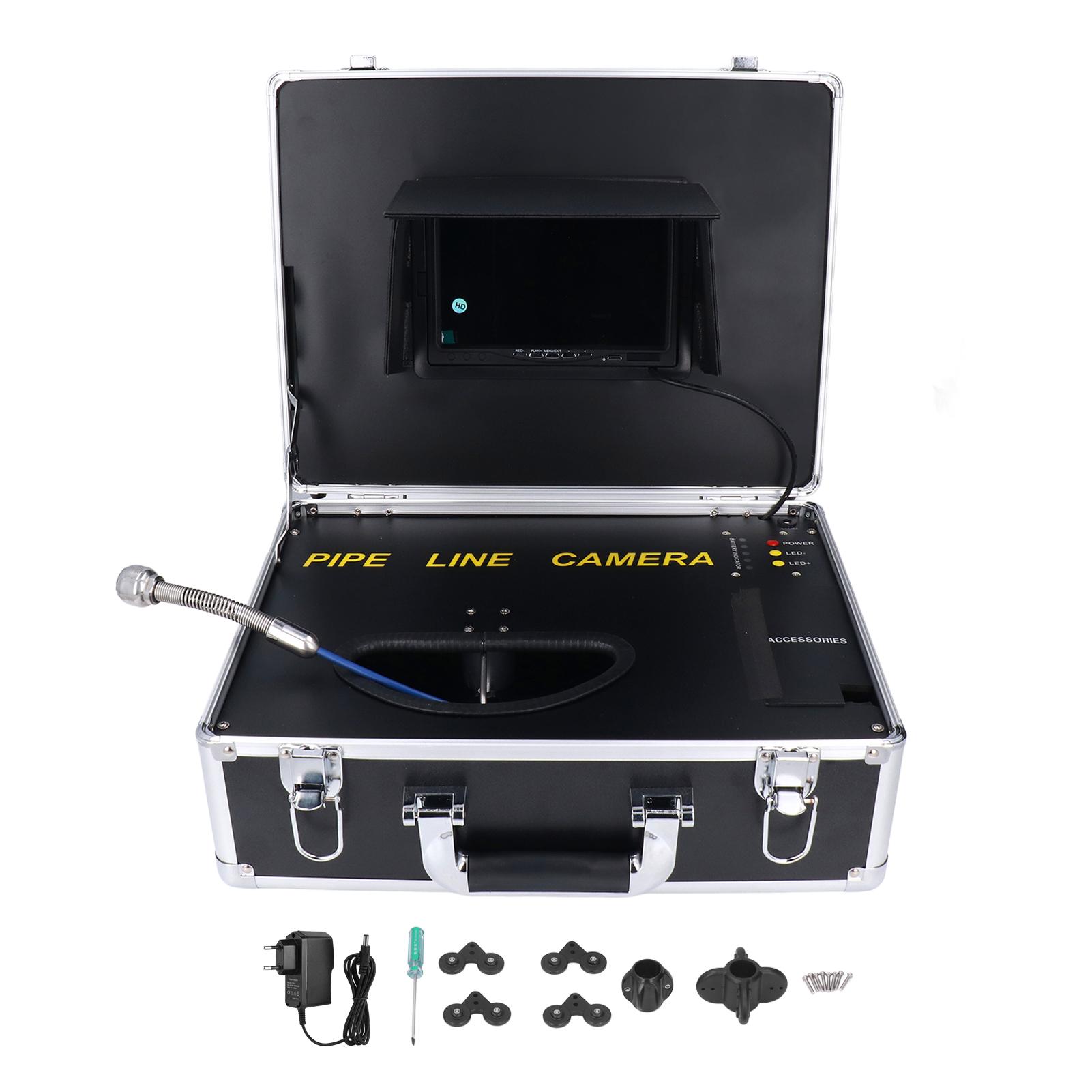 

Камера для канализации с 7-дюймовым монитором и разрешением 1080P, инспекционная камера с 12 светодиодными белыми лампами для владельцев домов-сантехников 20m