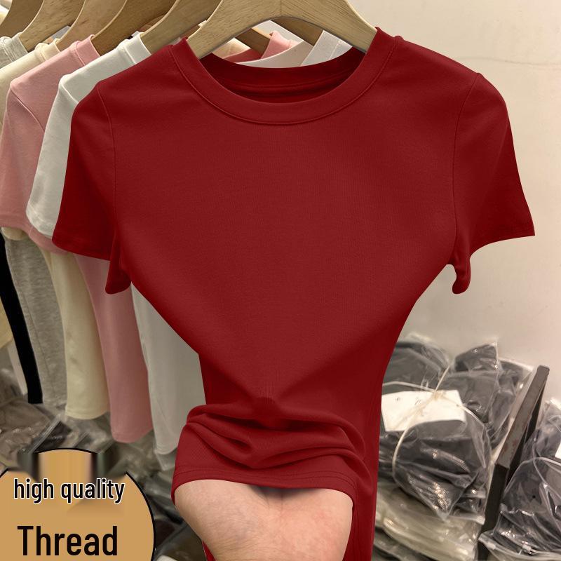 Elegant Ribbed Slim-Fit Top for Women - Stylish, Breathable, and Fashionable
