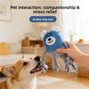 Furry Cotton Rope Dog Toy Interactive Entertainment Noise-making Plush Doll with Rope Knots, Durable and Chewable for Pets.