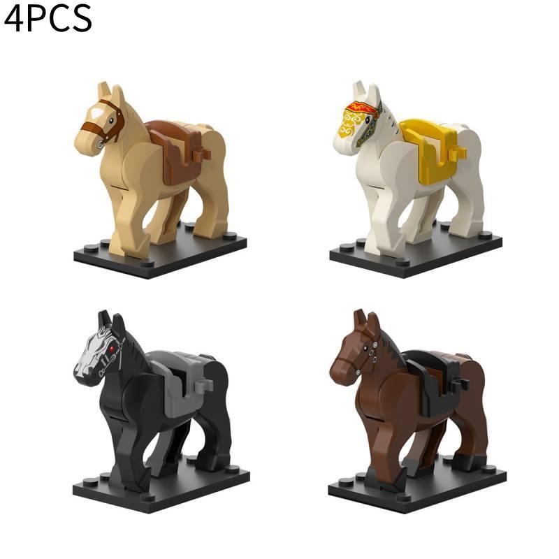 Horse Figure War Minifigures Building Block Model Desktop Decor Children Gift