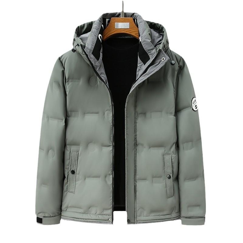 2024 Men's Hooded Winter Jacket: Trendy Warm White Duck Down Thick Fabric