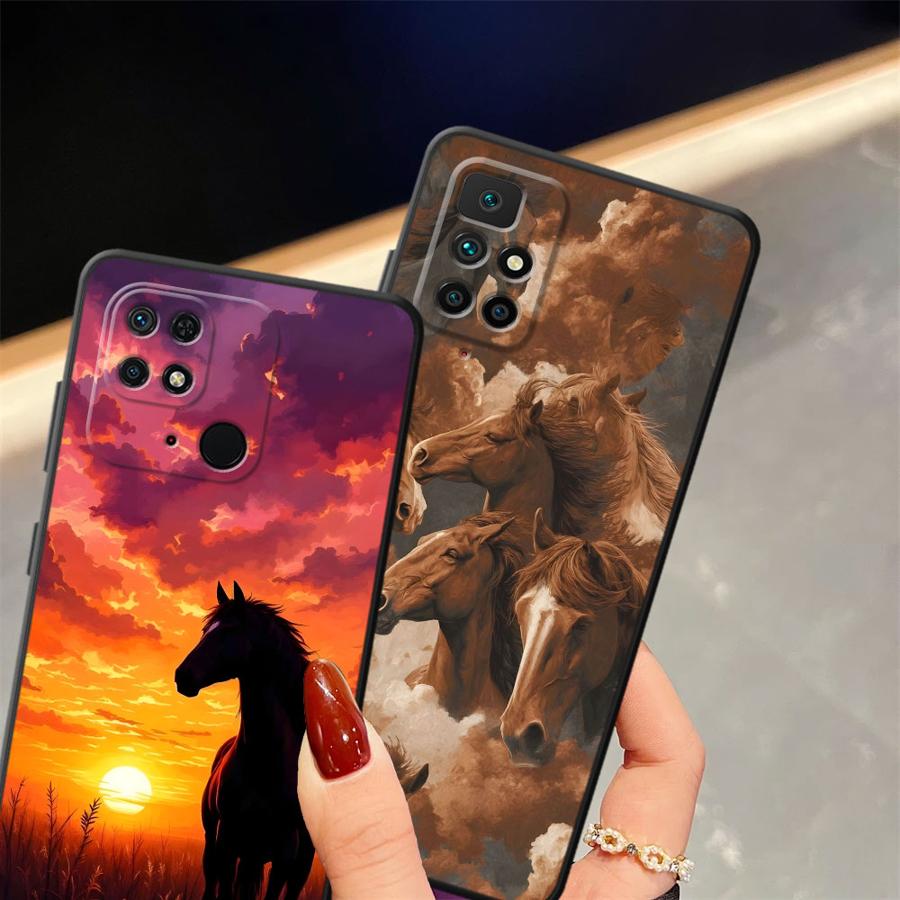 Case for Xiaomi Redmi 13C A3 10 14C 12C 9 A1 A2 Plus A4 K40 K80 Pro A5 Funda Phone Cover Cool Horse