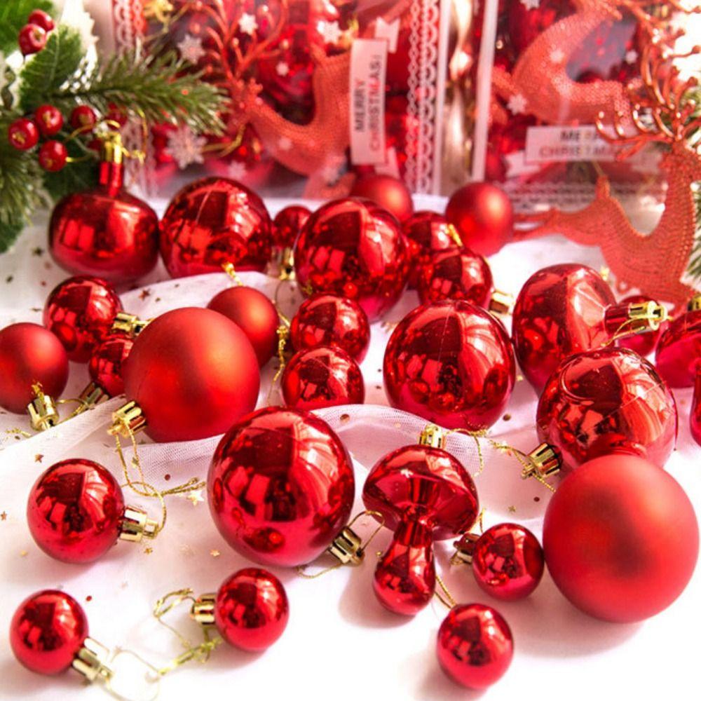 30pcs/set Decorative Christmas Glow Ball Decoration Hanging Christmas Tree Ball Pendant  Holiday