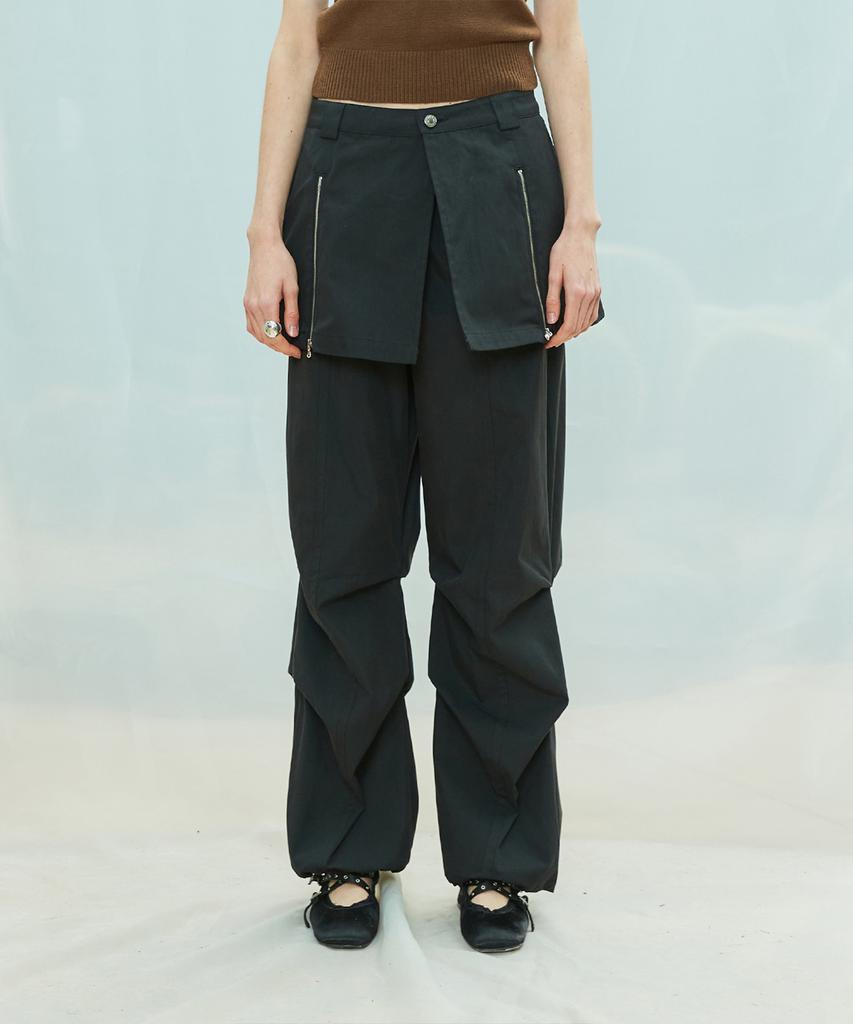 LARTIGENT L9 Parachute Skirt Pants(Black)