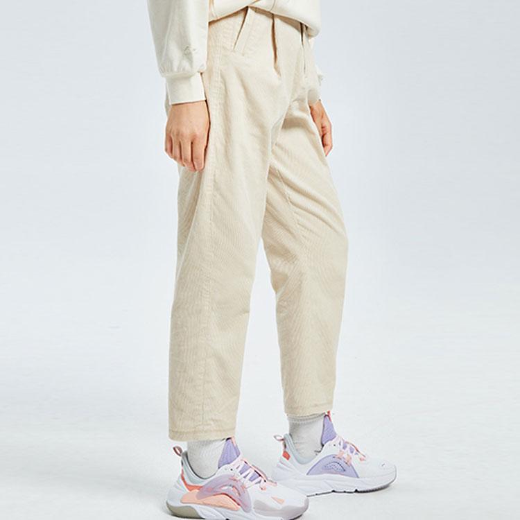 Li Ning Sports Fashion Series Loose Fit Casual Long Pants Women Bottoms Gravel-Gray AKXQ444-1