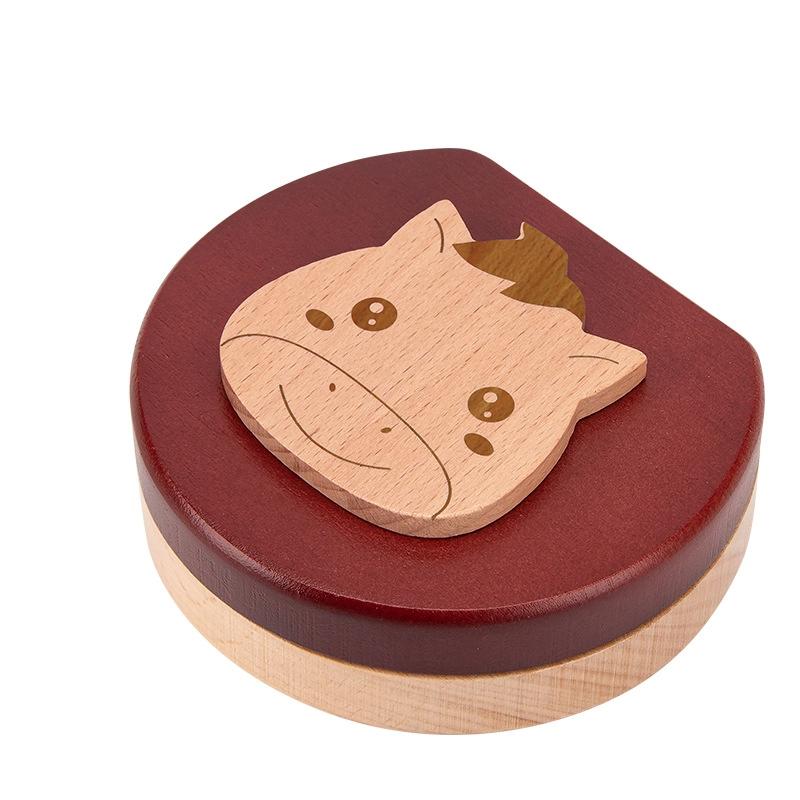 Wooden Baby Kids Tooth Storage Box Tooth Wood Box Organizer Milk Teeth Wood Storage Collecting Teeth Umbilical Cord Box